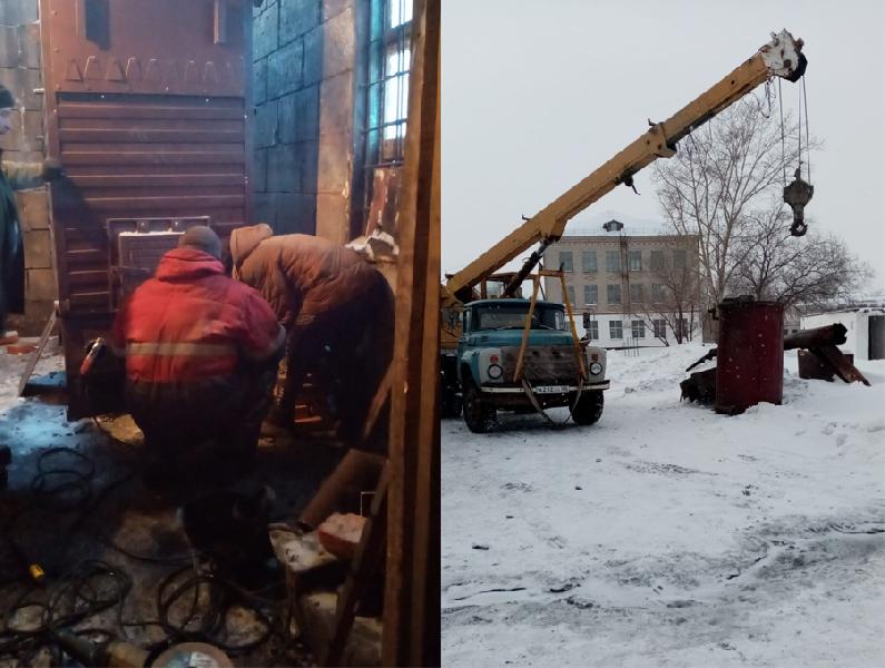 Большая перемена: в котельной Мартовской школы проводится реконструкция